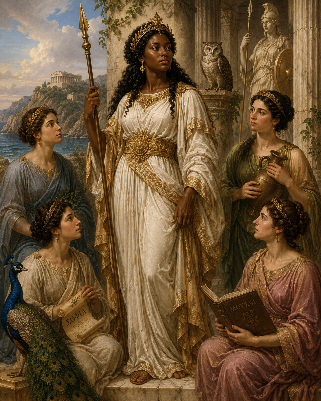 Regal Renaissance Portrait Inspired by Greek Mythology / African Renaissance Wall Art 3 / Premium Printable Digital Download