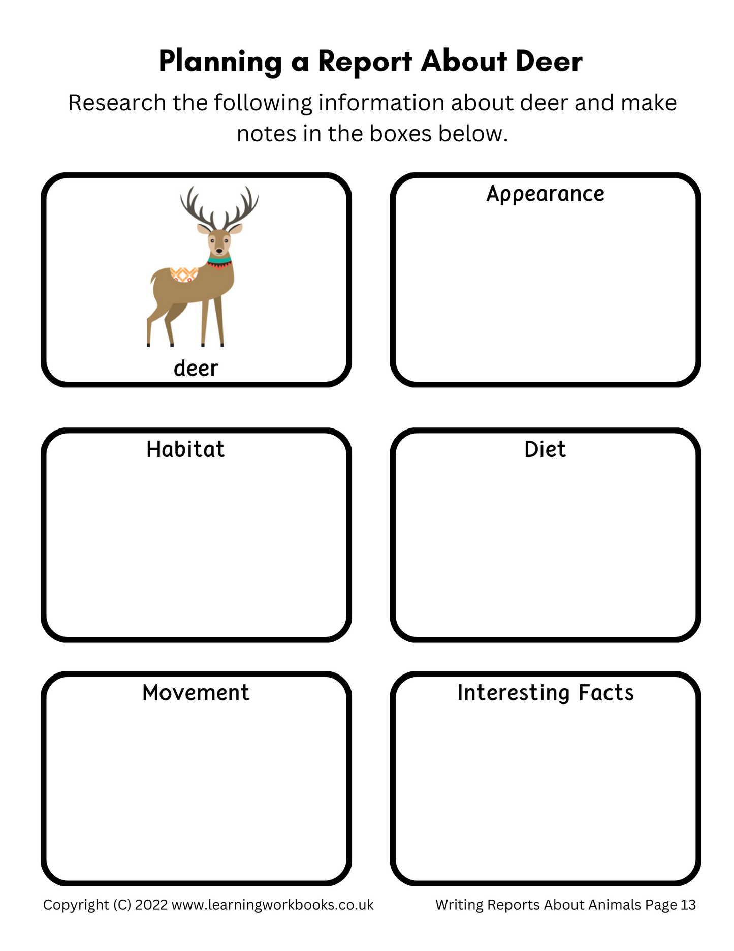 Writing Reports About Animals Workbook 1 (downloadable digital product)