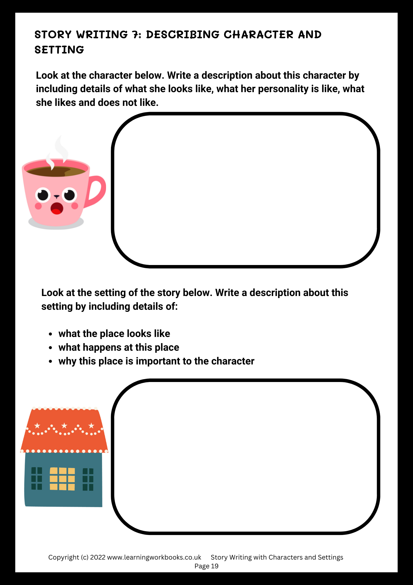 Story Writing with Characters and Settings (downloadable digital product)