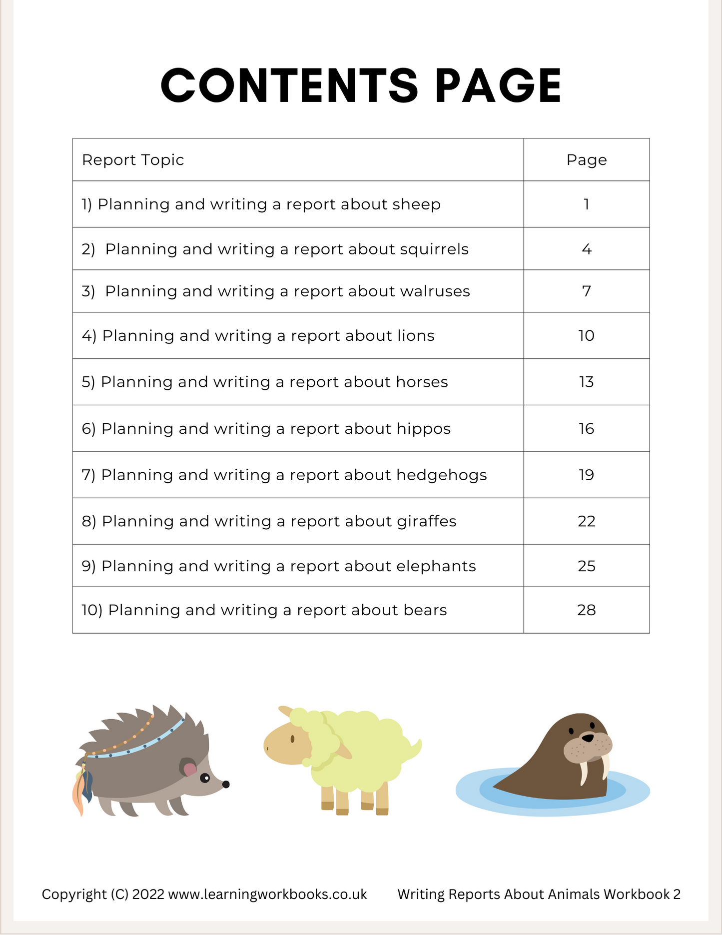 Writing Reports About Animals Workbook 2 (downloadable digital products)