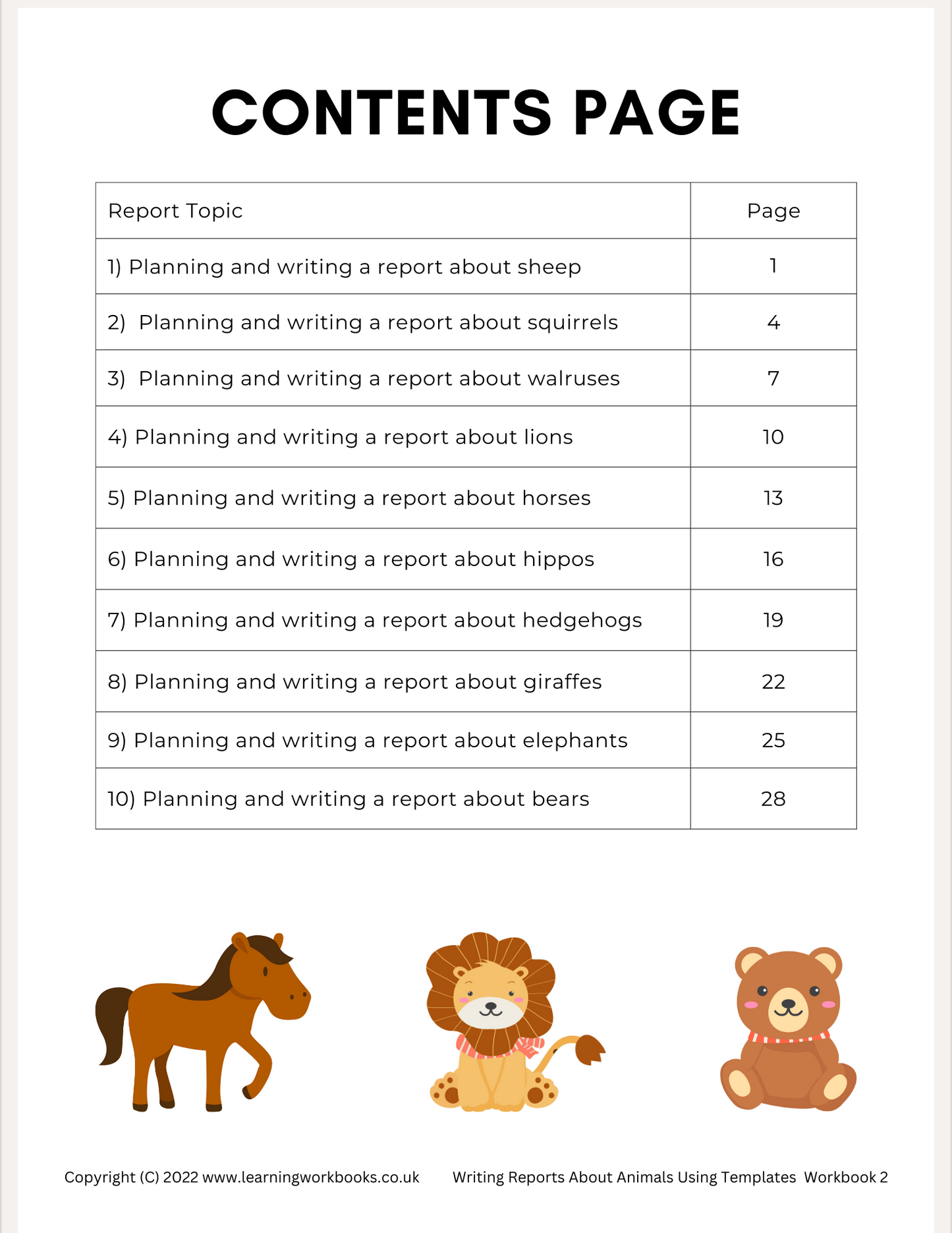 Writing Reports About Animals Using Templates Workbook 2 (downloadable digital product)