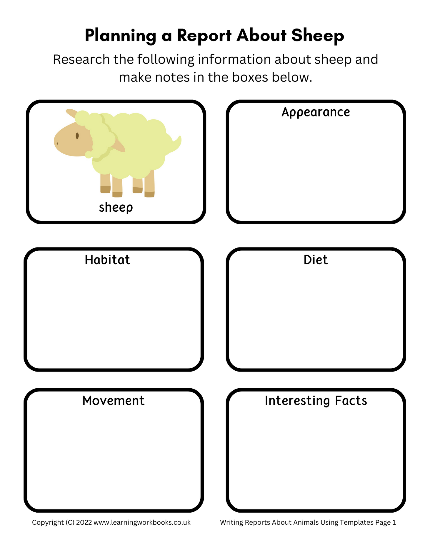 Writing Reports About Animals Using Templates Workbook 2 (downloadable digital product)