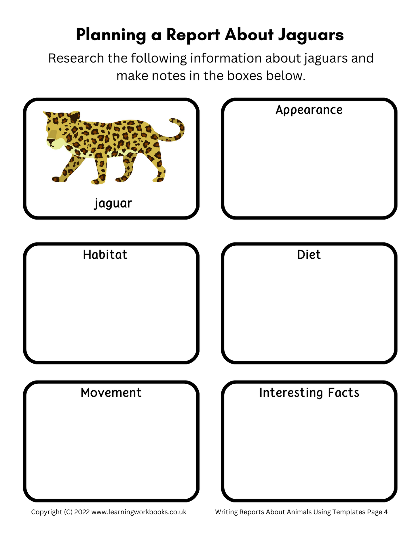 Writing Reports About Animals Using Templates Workbook 1 (downloadable digital product)