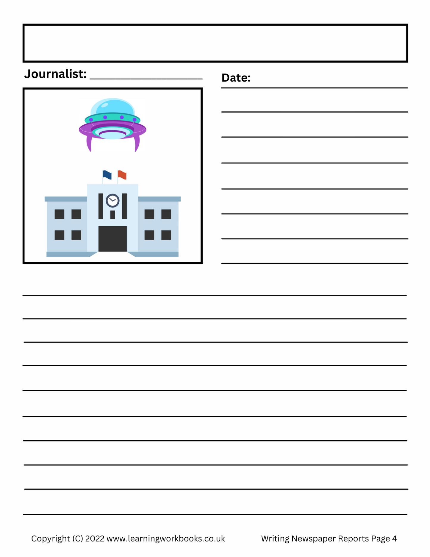 Writing Newspaper Reports Workbook (downloadable digital product)
