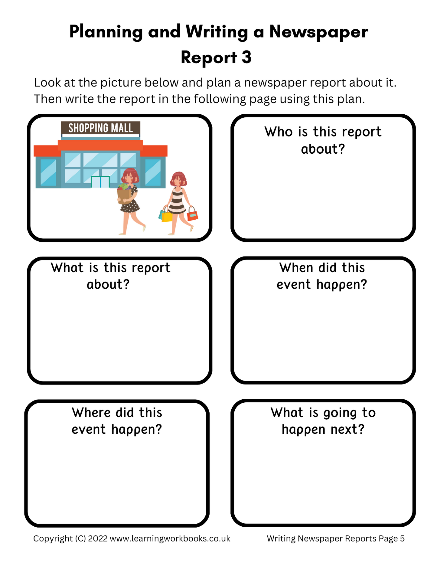 Writing Newspaper Reports Workbook (downloadable digital product)
