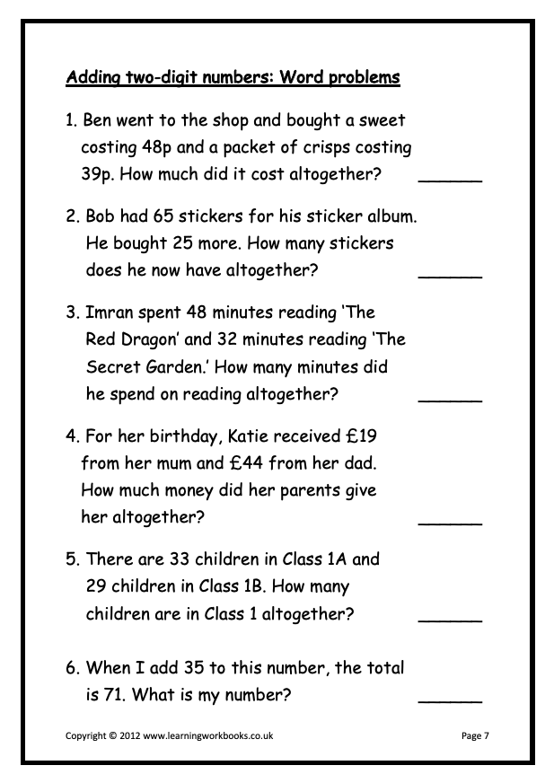 Addition to 100 Workbook B (downloadable digital product)