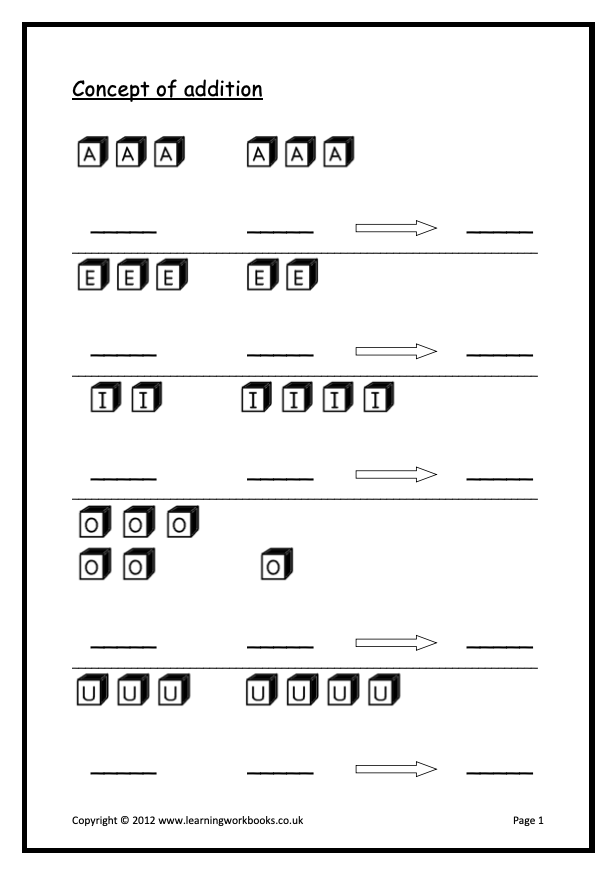 Addition to 5 Workbook (downloadable digital product)