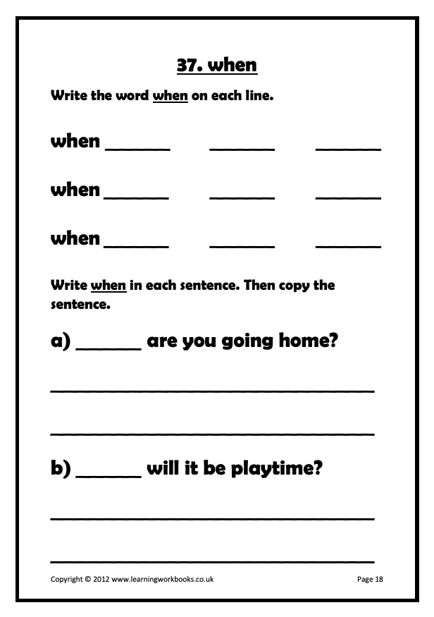 Common Words Workbook 2 (downloadable digital product)