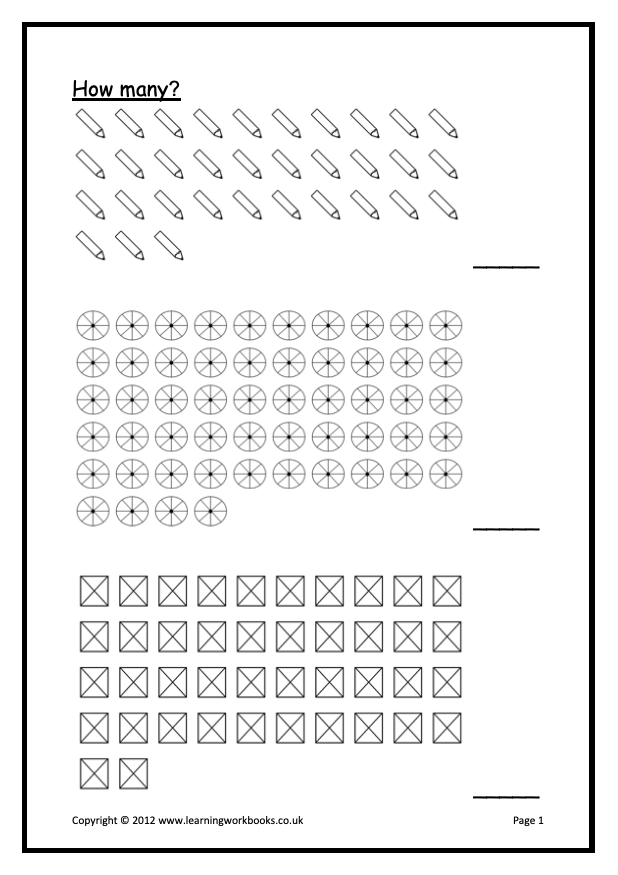 Counting to 100 Workbook (downloadable digital product)