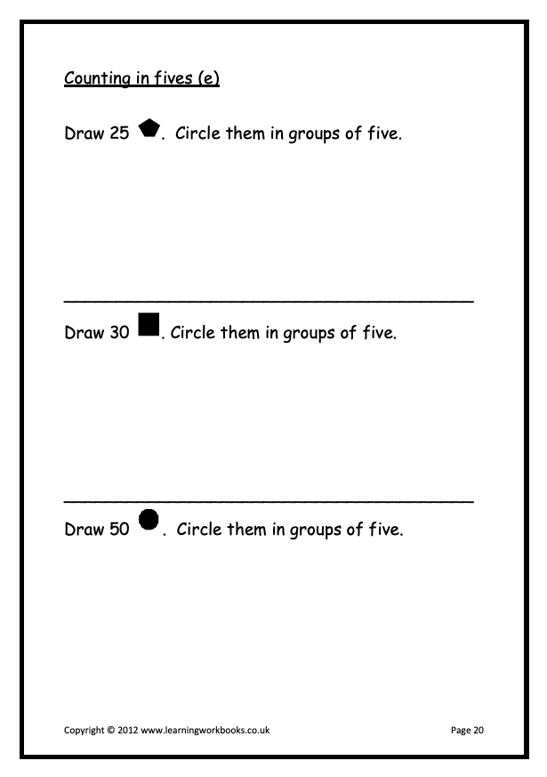 Counting to 100 Workbook (downloadable digital product)