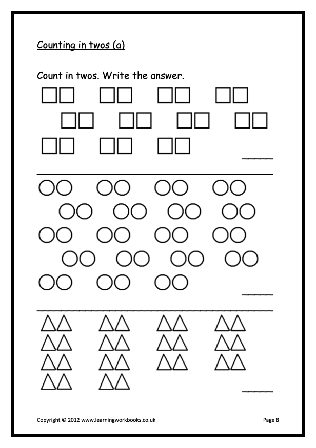 Counting to 100 Workbook (downloadable digital product)