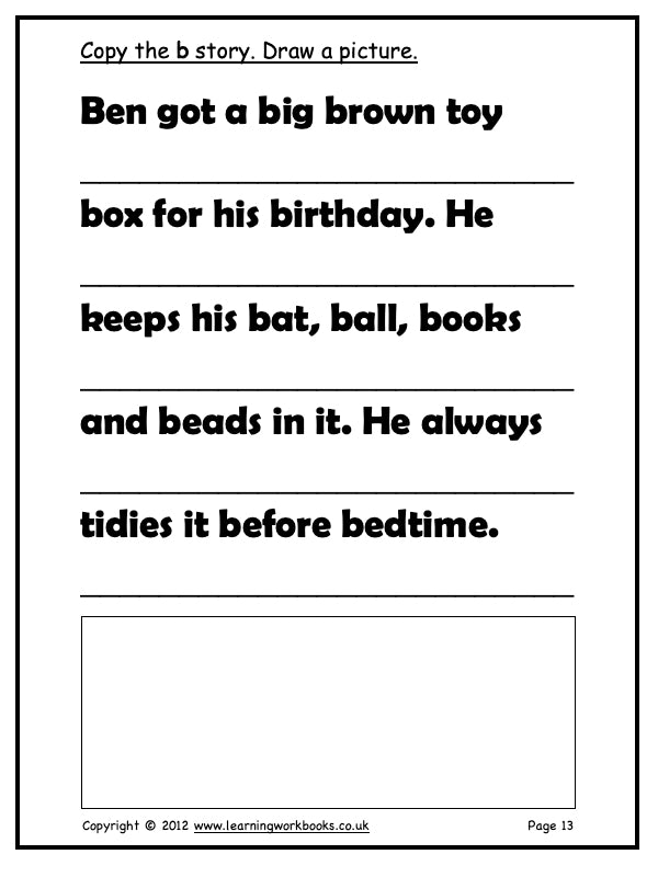 Alphabet Workbook Letter B (downloadable digital product)