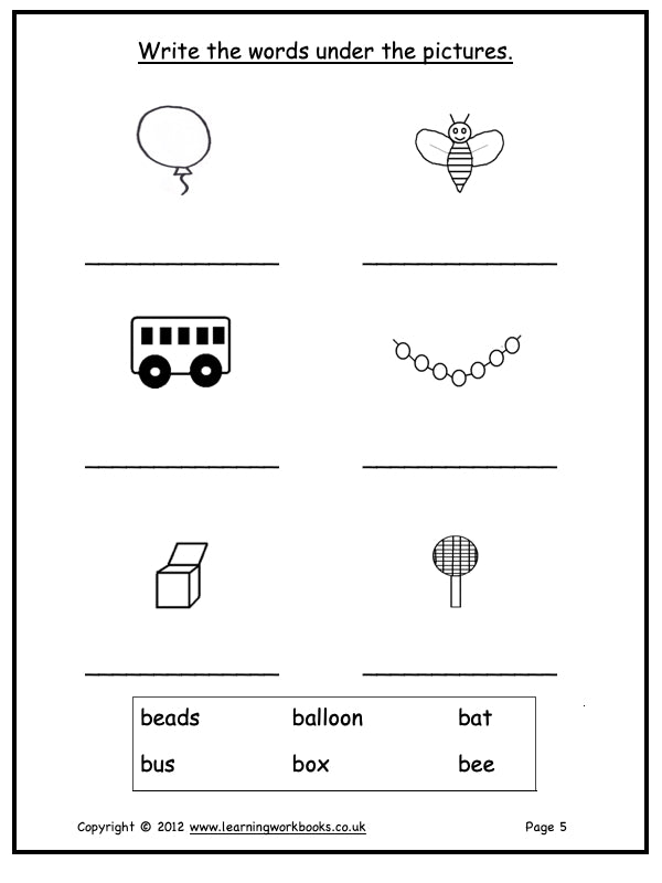Alphabet Workbook Letter B (downloadable digital product)