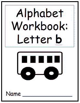 Alphabet Workbook Letter B (downloadable digital product)