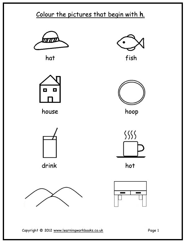 Alphabet Workbook Letter H (downloadable digital product)