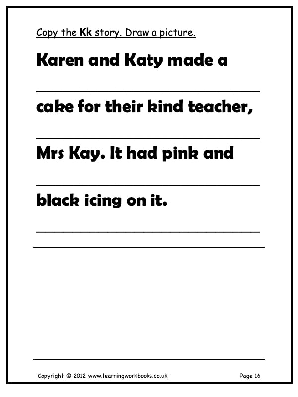 Alphabet Workbook Letter K (downloadable digital product)