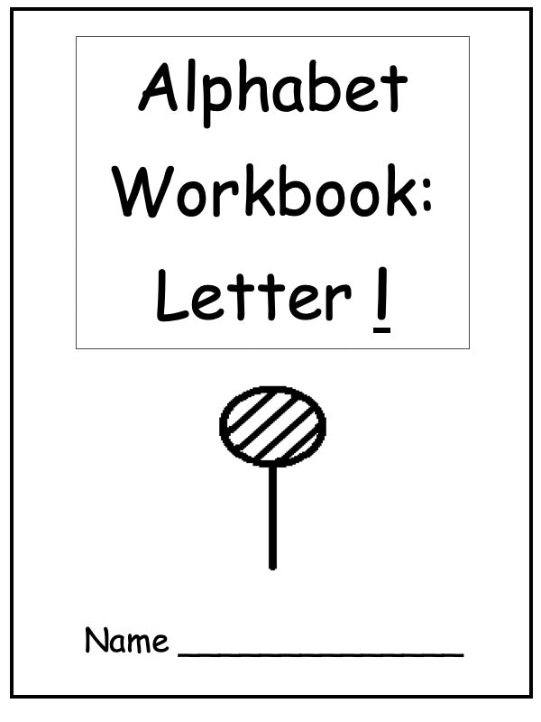 Alphabet Workbook Letter L (downloadable digital product)