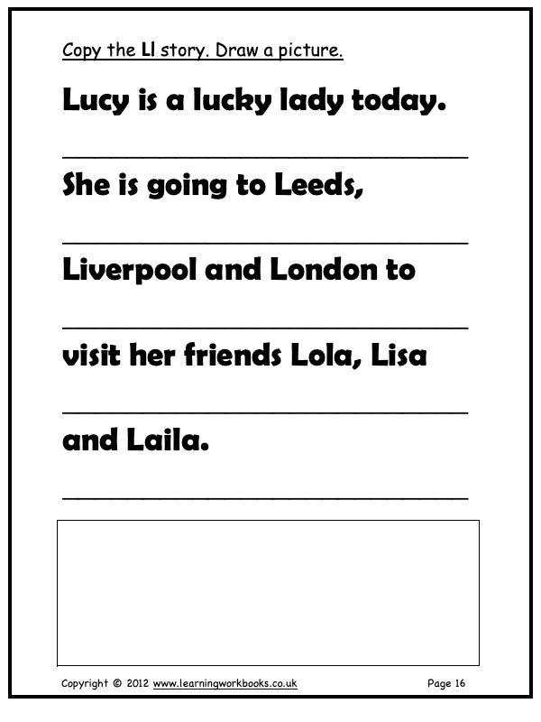 Alphabet Workbook Letter L (downloadable digital product)