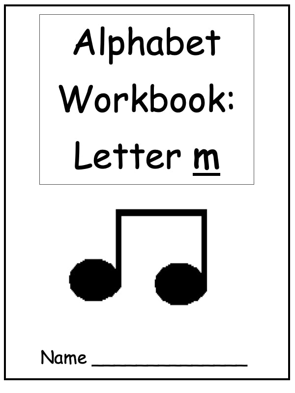 Alphabet Workbook Letter M (downloadable digital product)