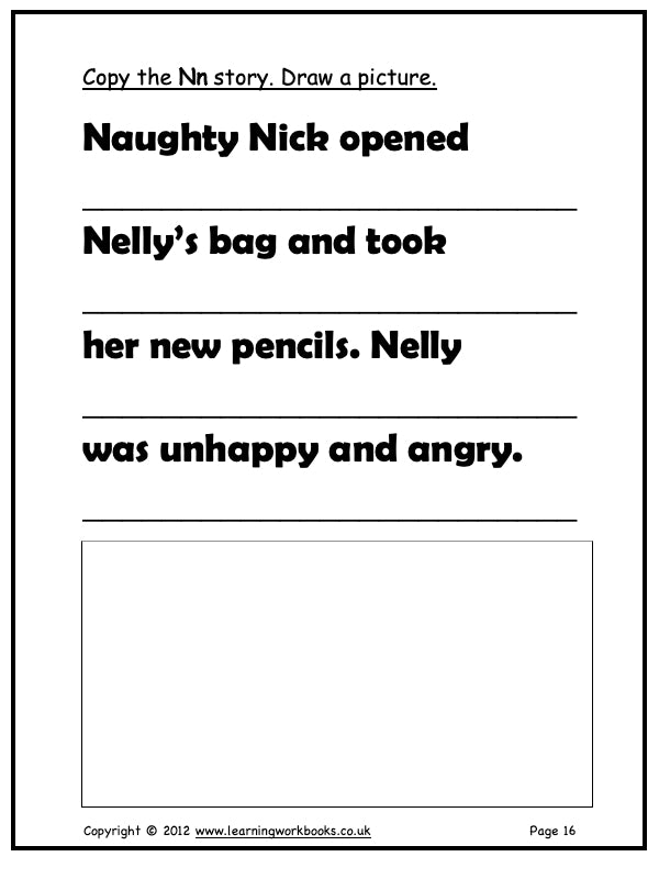 Alphabet Workbook Letter N (downloadable digital product)