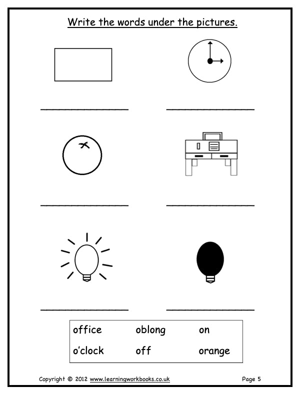 Alphabet Workbook Letter O (downloadable digital product)