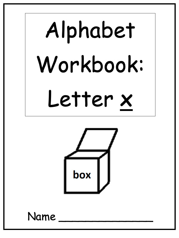 Alphabet Workbook Letter X (downloadable digital product)