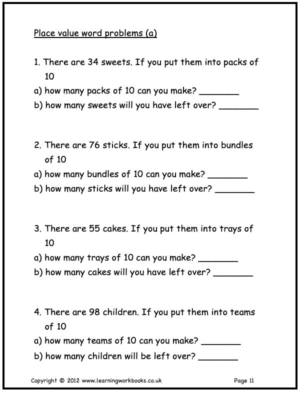 Numbers to 100 Workbook 2 (downloadable digital product)