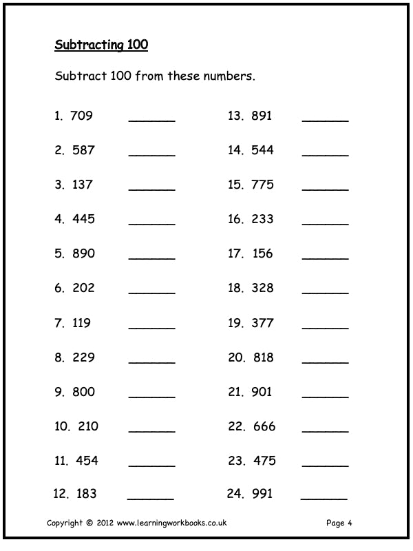 Numbers to 10,000 Workbook A (downloadable digital product)