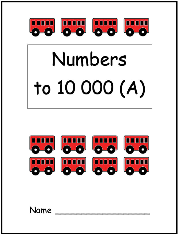 Numbers to 10,000 Workbook A (downloadable digital product)