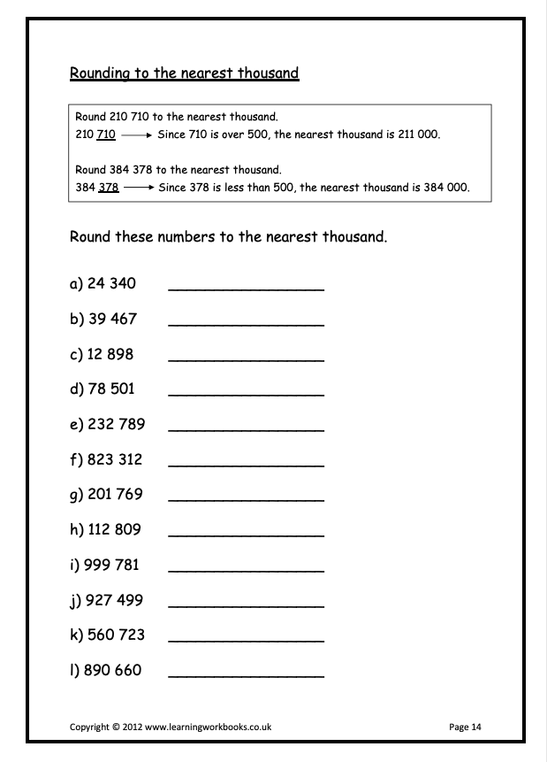 Place Value to a Billion Workbook (downloadable digital product)