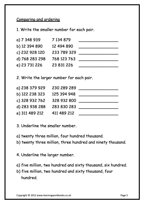 Place Value to a Billion Workbook (downloadable digital product)