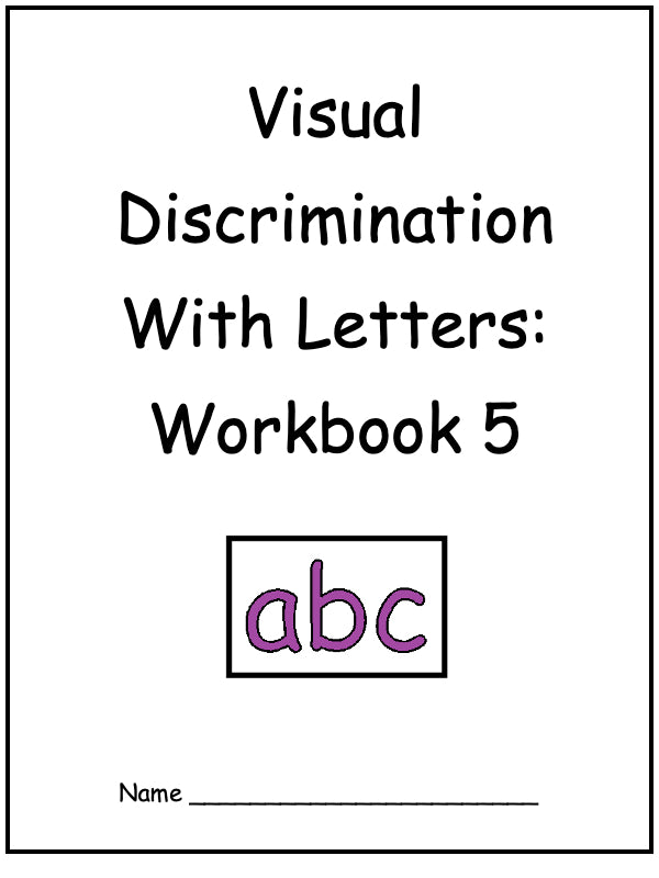 Visual Discrimination with Letters Workbook 5 (downloadable digital product)