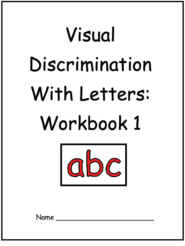 Visual Discrimination with Letters Workbook 1 (downloadable digital product)