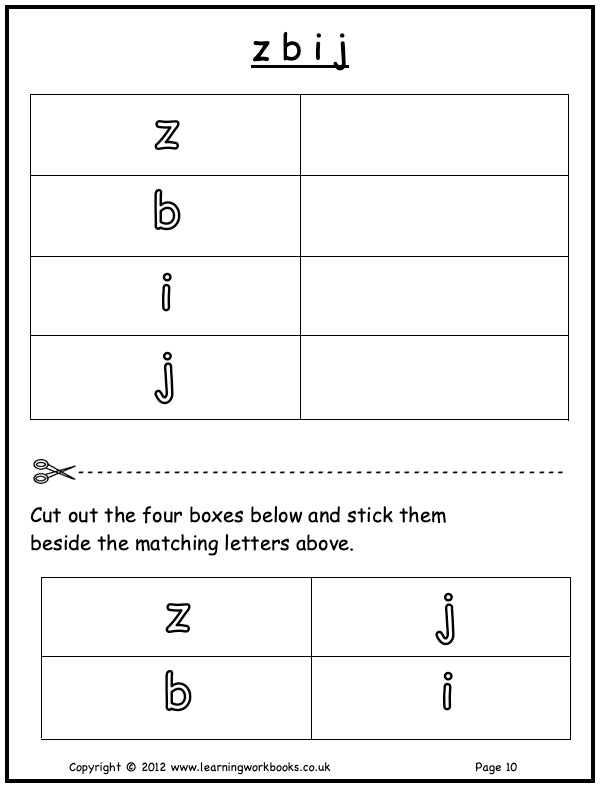 Visual Discrimination with Letters Workbook 1 (downloadable digital product)