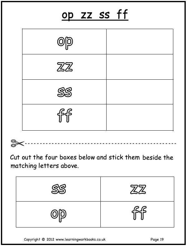 Visual Discrimination with Letters Workbook 1 (downloadable digital product)