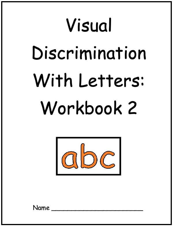 Visual Discrimination with Letters Workbook 2 (downloadable digital product)