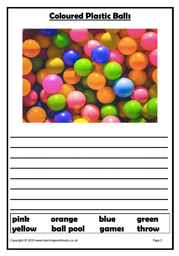 Write a Story About the Picture Workbook 1 (downloadable digital product)