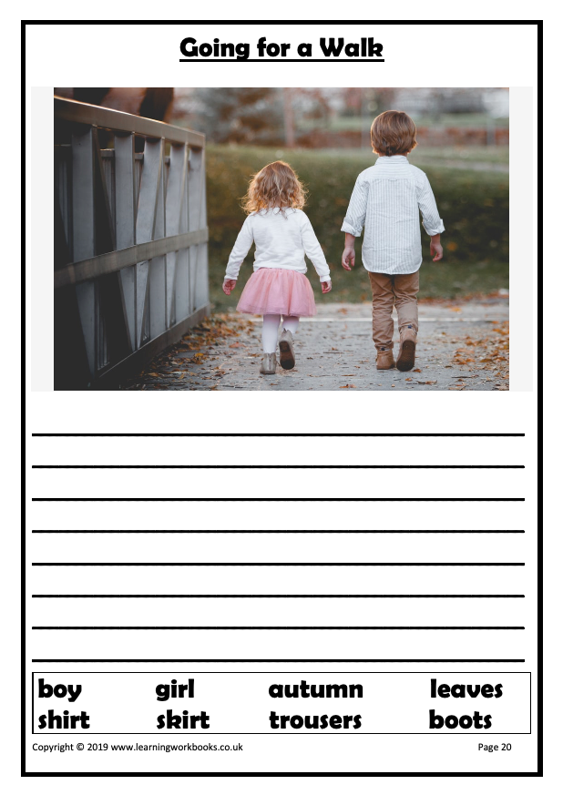 Write a Story About the Picture Workbook 1 (downloadable digital product)