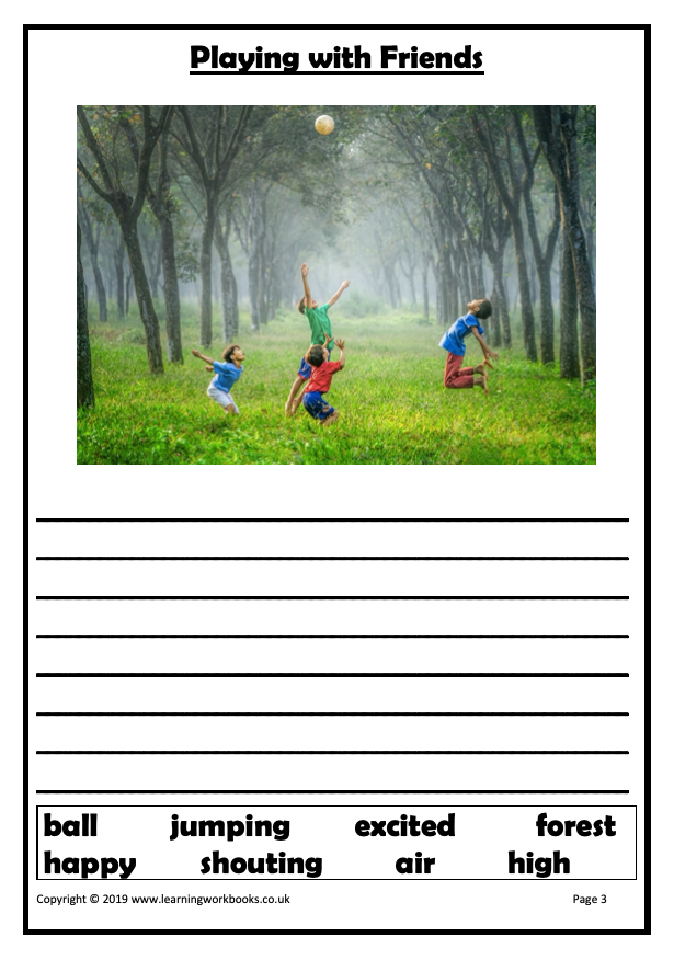 Write a Story About the Picture Workbook 1 (downloadable digital product)