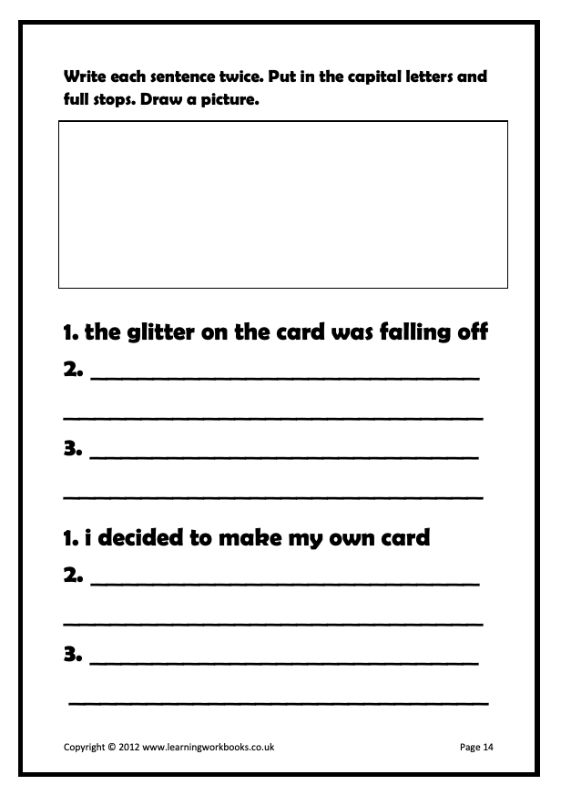 Writing Sentences Workbook 10 (downloadable digital product)