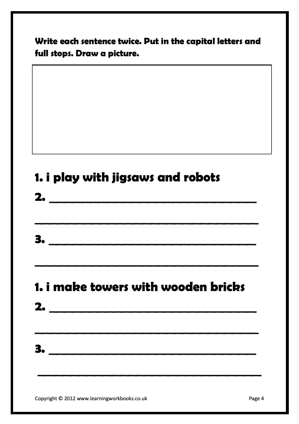 Writing Sentences Workbook 10 (downloadable digital product)