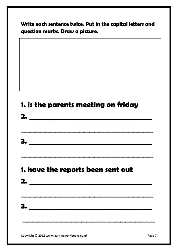 Writing Sentences Workbook 10 (downloadable digital product)
