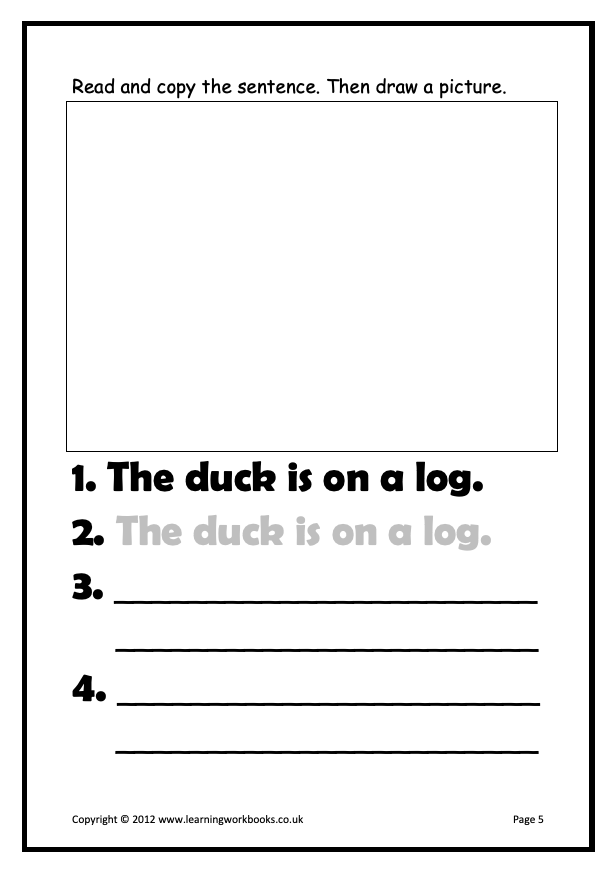 Writing Sentences Workbook 2 (downloadable digital product)