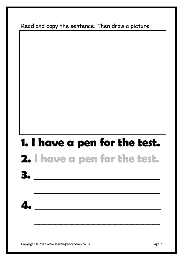 Writing Sentences Workbook 2 (downloadable digital product)