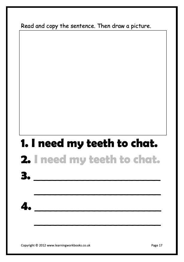 Writing Sentences Workbook 4 (downloadable digital product)