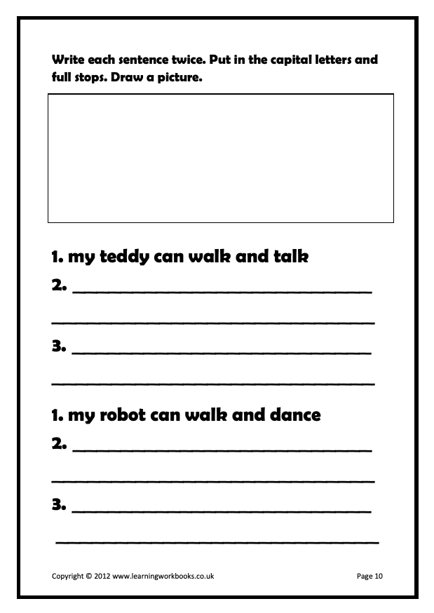 Writing Sentences Workbook 9 (downloadable digital product)