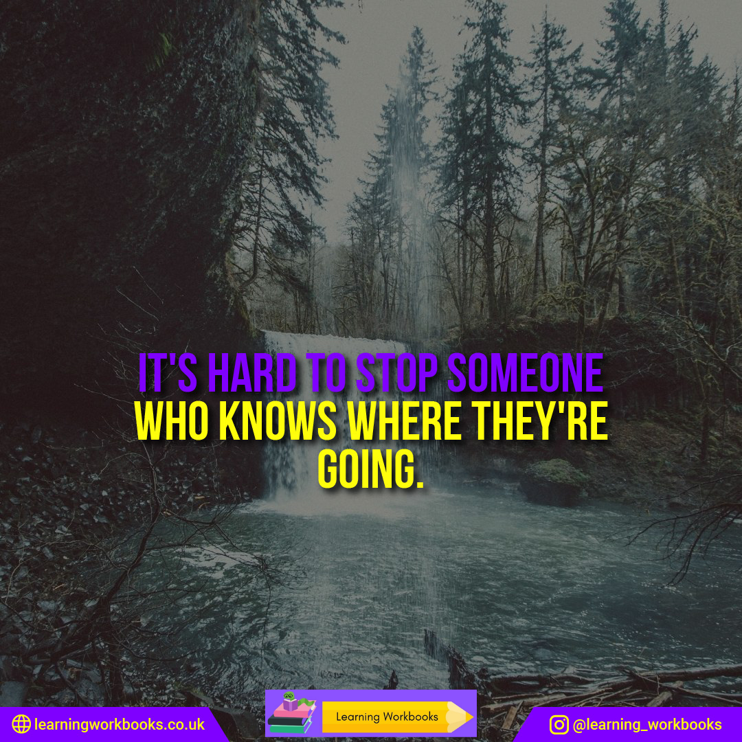 It's Hard to Stop Someone Who Knows Where They Are Going