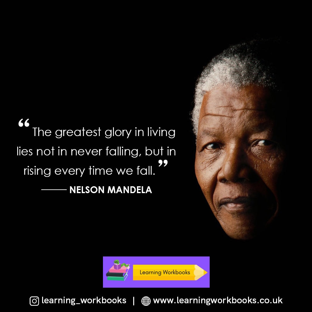 The Greatest Glory in Living Lies Not in Never Falling, but in 99 Rising Every Time We Fall