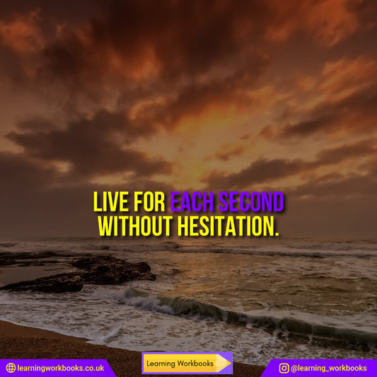 Live For Each Second Without Hesitation