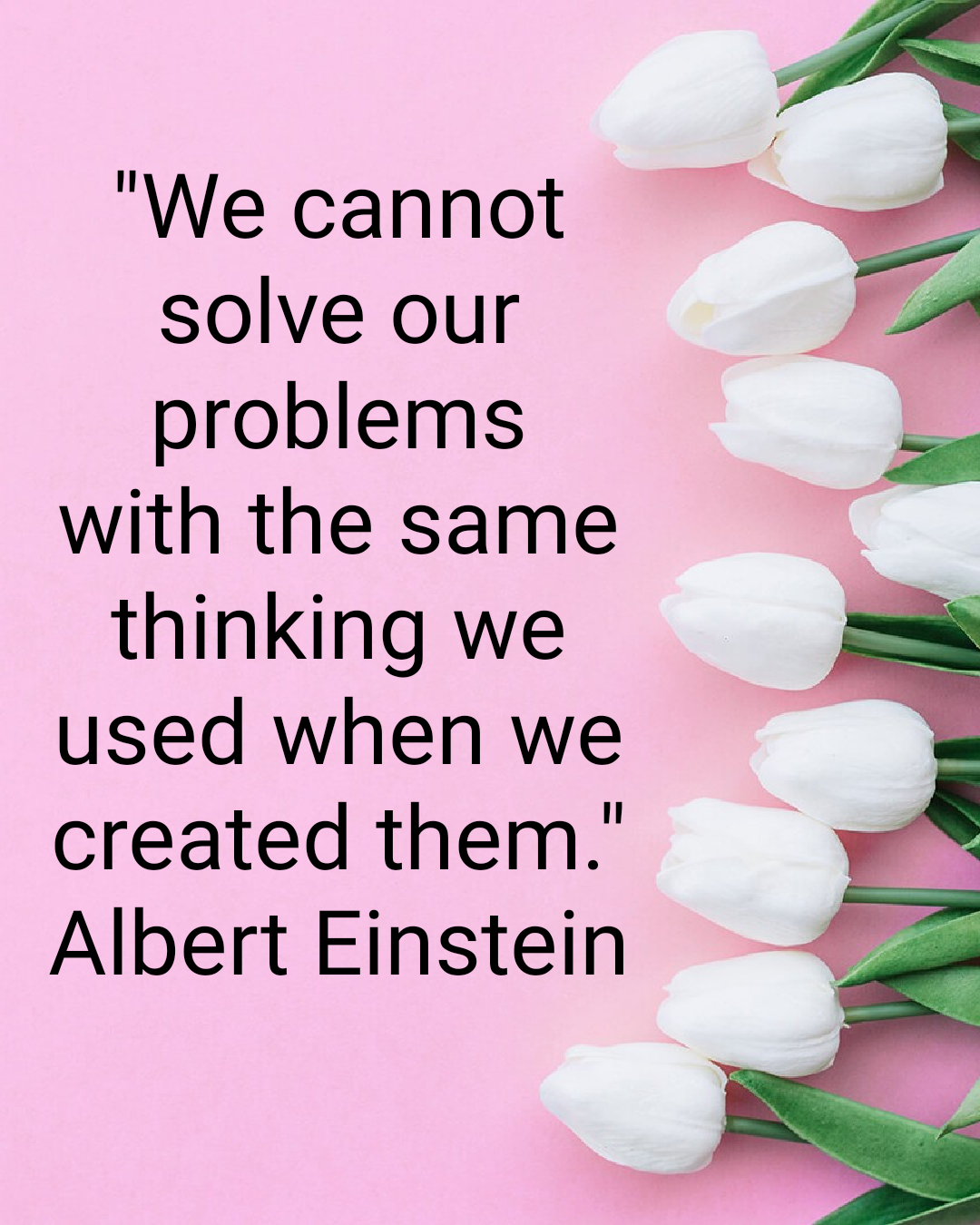 Quote 2 - We cannot solve our problems with the same thinking we used when we created them.